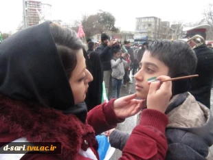 شرکت پرشور دانشجویان، همکاران ، اساتید و ریاست دانشکده در مراسم راهپیمایی 22 بهمن 95