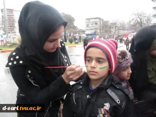 شرکت پرشور دانشجویان، همکاران ، اساتید و ریاست دانشکده در مراسم راهپیمایی 22 بهمن 95