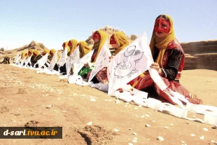 بازدید خانم دکتر علوی از برگزاری ژوژمان گرافیک در ساحل دریای خزر با مدیریت استاد عربعلی